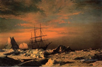  Invaders Art - Les habitants de la glace observent les envahisseurs Bateau paysage marin William Bradford